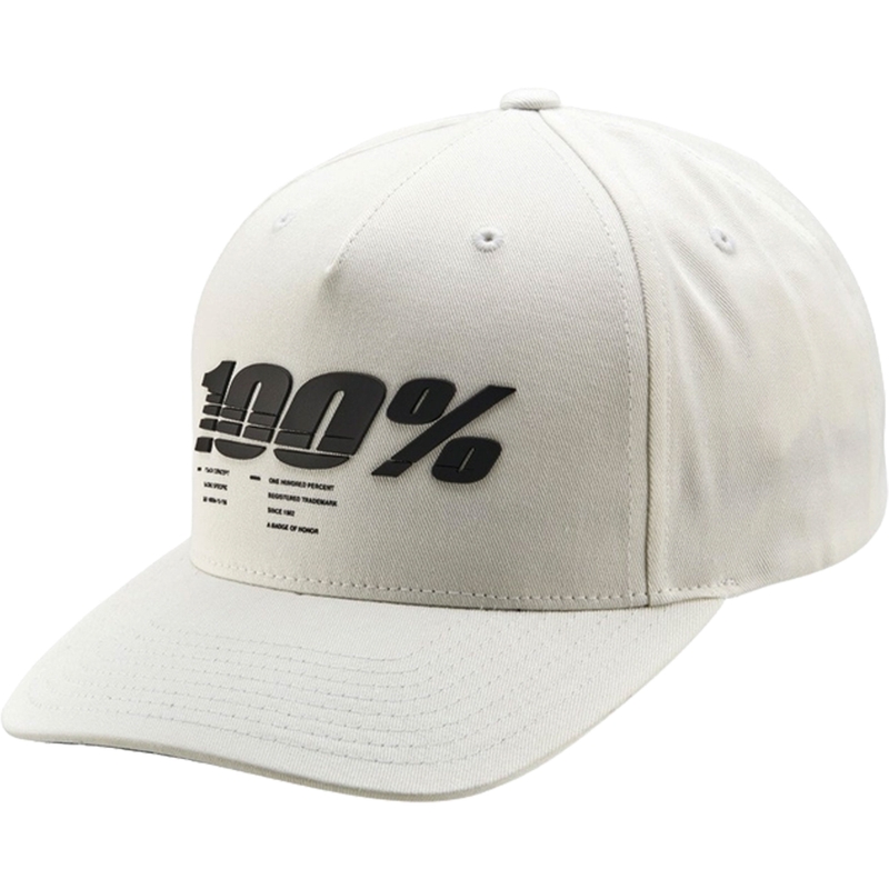 Șapcă 100% Staunch Snapback în alb