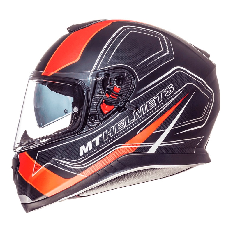 MT Thunder 3 SV Trace Trace Casca de motocicletă integrată negru mat-fluo portocaliu lichidare