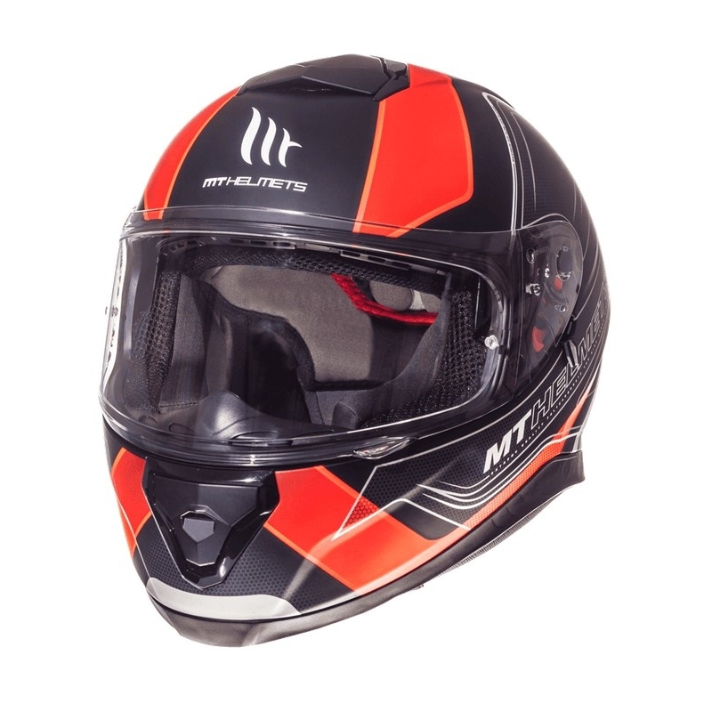 MT Thunder 3 SV Trace Trace Casca de motocicletă integrată negru mat-fluo portocaliu lichidare