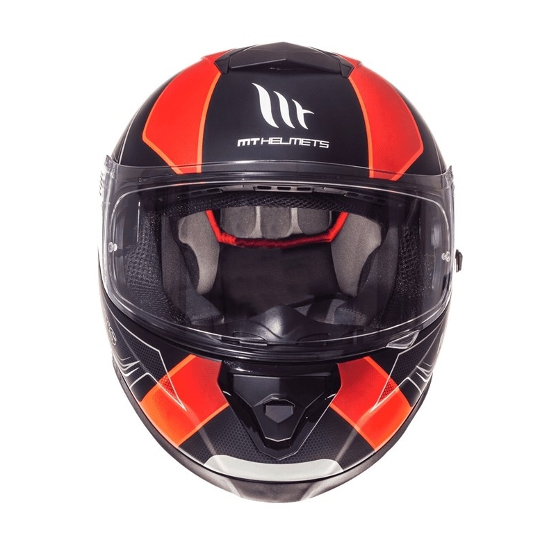 MT Thunder 3 SV Trace Trace Casca de motocicletă integrată negru mat-fluo portocaliu lichidare