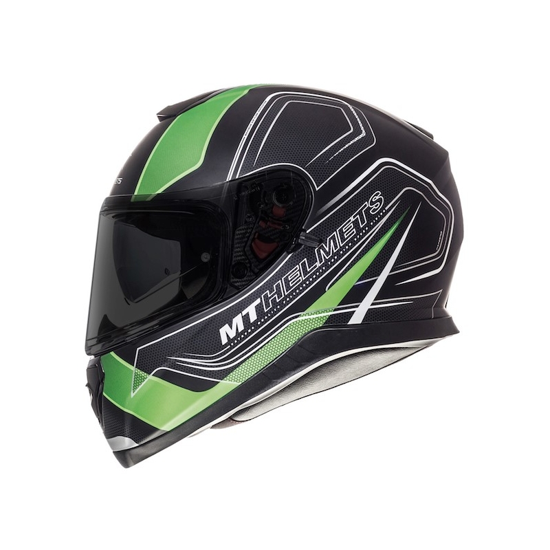MT Thunder 3 SV Trace Trace Cască de motocicletă integrată negru mat Fluo Green lichidare