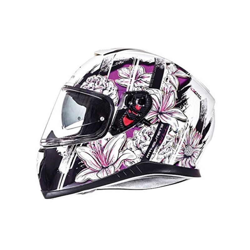 MT Thunder 3 SV Wild Garden cască de motocicletă integrală alb și violet