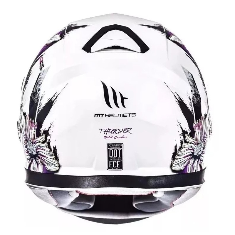 MT Thunder 3 SV Wild Garden cască de motocicletă integrală alb și violet