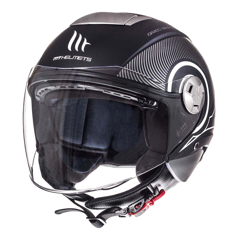 Cască de motocicletă Open MT City Eleven SV Tron negru mat alb lichidare