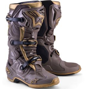 Ghete Motocicletă Alpinestars TECH 10 Ediție Limitată AIR GOLD Maro Auriu