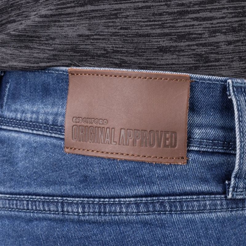Blugi motociclisți Oxford Original Approved Tailor AA, albastru deschis