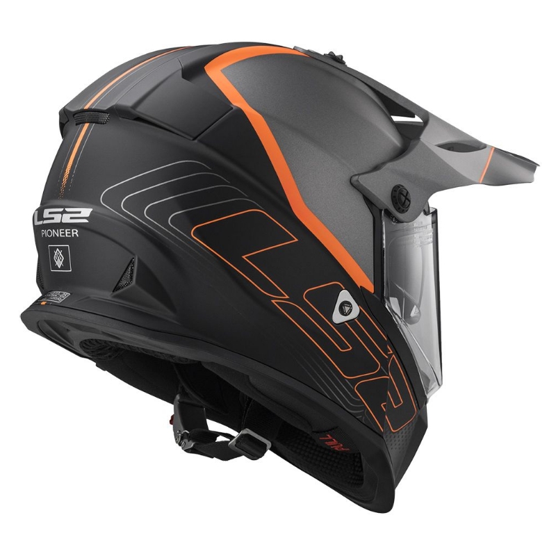 Cască de enduro LS2 MX436 Pioneer Element negru mat lichidare