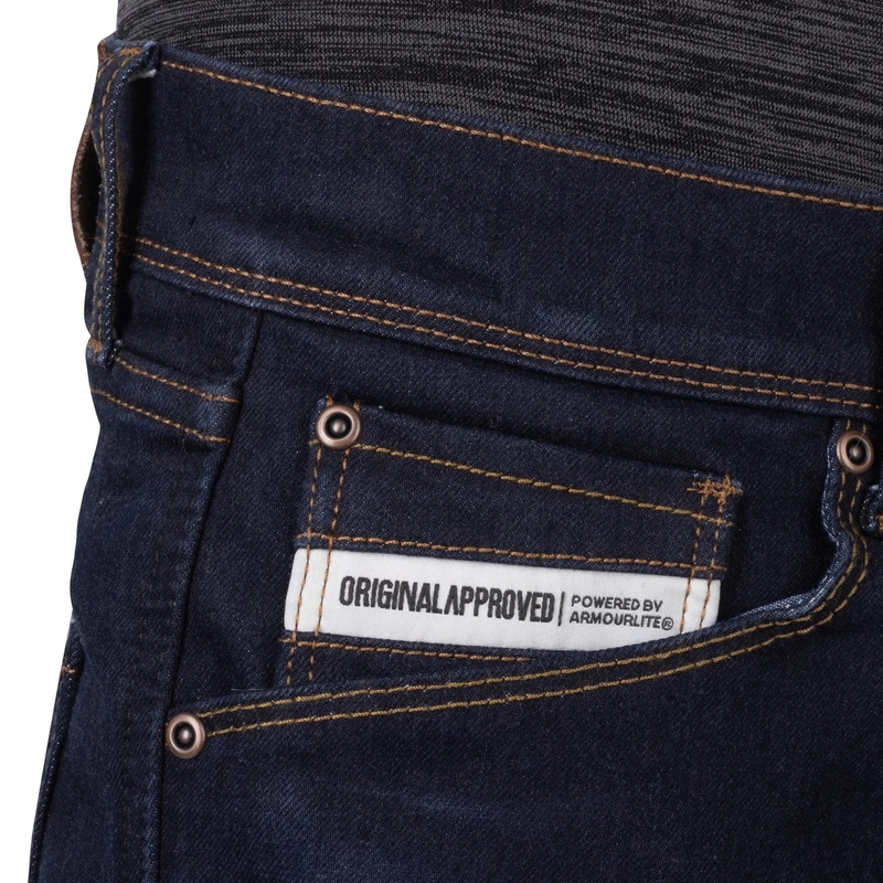 Blugi motociclisți Oxford Marshal AAA Slim Fit, negri