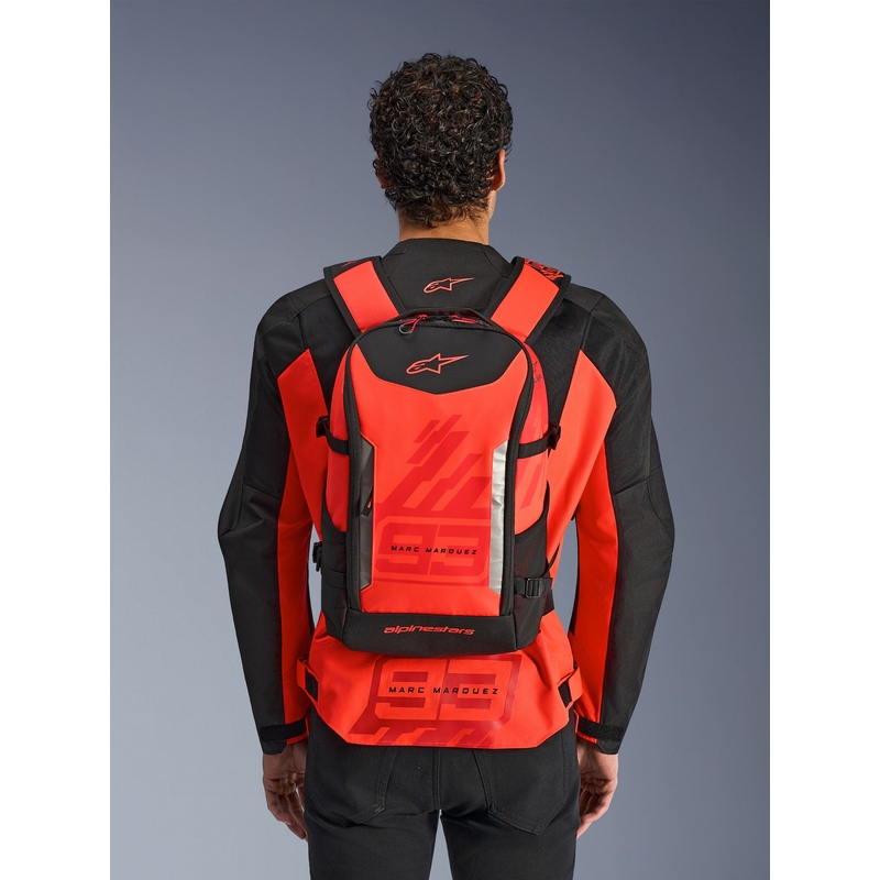 Rucsac Alpinestars AMP-3 MM93 roșu fluo-roșu-negru 17 l