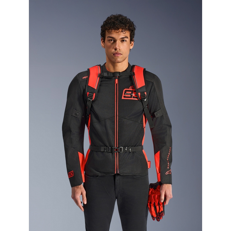 Rucsac Alpinestars AMP-3 MM93 roșu fluo-roșu-negru 17 l