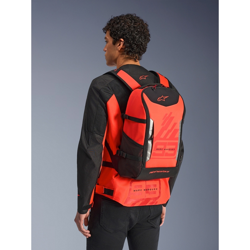 Rucsac Alpinestars AMP-3 MM93 roșu fluo-roșu-negru 17 l