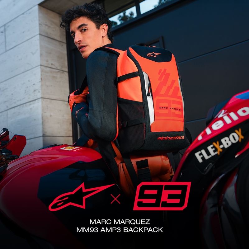 Rucsac Alpinestars AMP-3 MM93 roșu fluo-roșu-negru 17 l