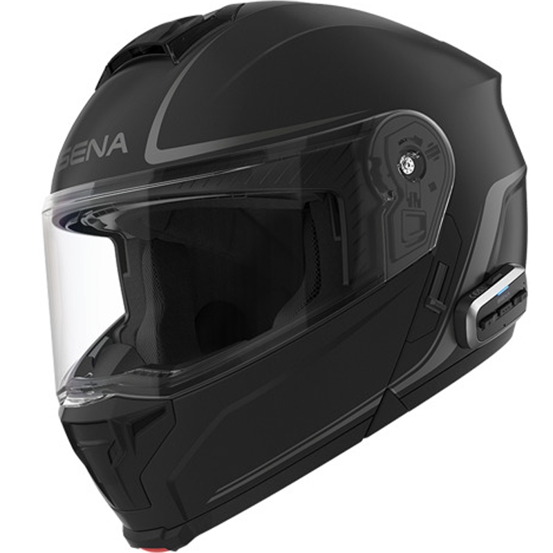 Cască de motocicletă pliabilă cu căști SENA Outrush 2 negru mat