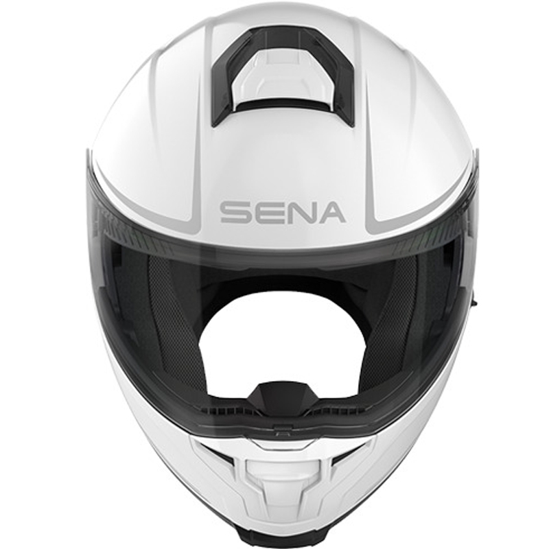 Cască de motocicletă pliabilă cu căști SENA Outrush 2 albă