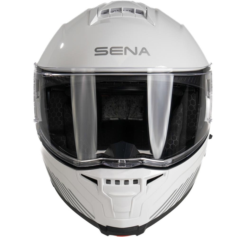 Cască de motocicletă pliabilă cu căști SENA Specter albă
