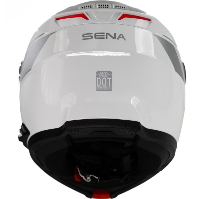 Cască de motocicletă pliabilă cu căști SENA Specter albă