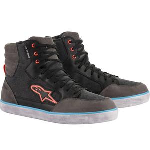 Ghete moto Alpinestars J-6 Waterproof negru-antracit-albastru deschis