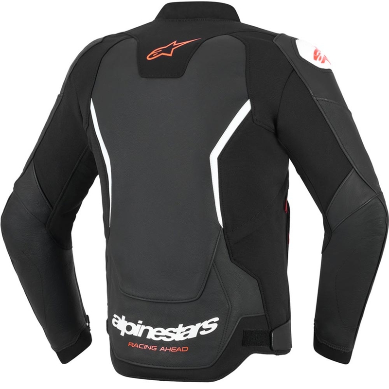 Geacă de piele pentru motocicletă Alpinestars GP Force V2 negru-alb-roșu