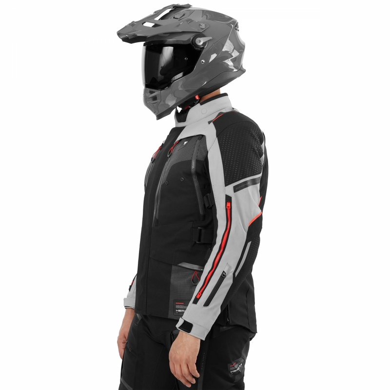 Geacă de motocicletă Shima Hero 3.0 gri-roșie