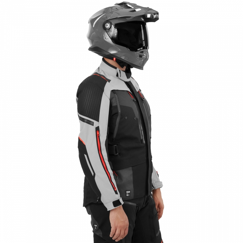 Geacă de motocicletă Shima Hero 3.0 gri-roșie