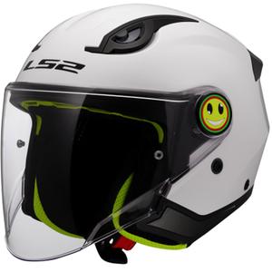 Cască de motocicletă deschisă pentru copii LS2 OF622 Funny II Alb solid
