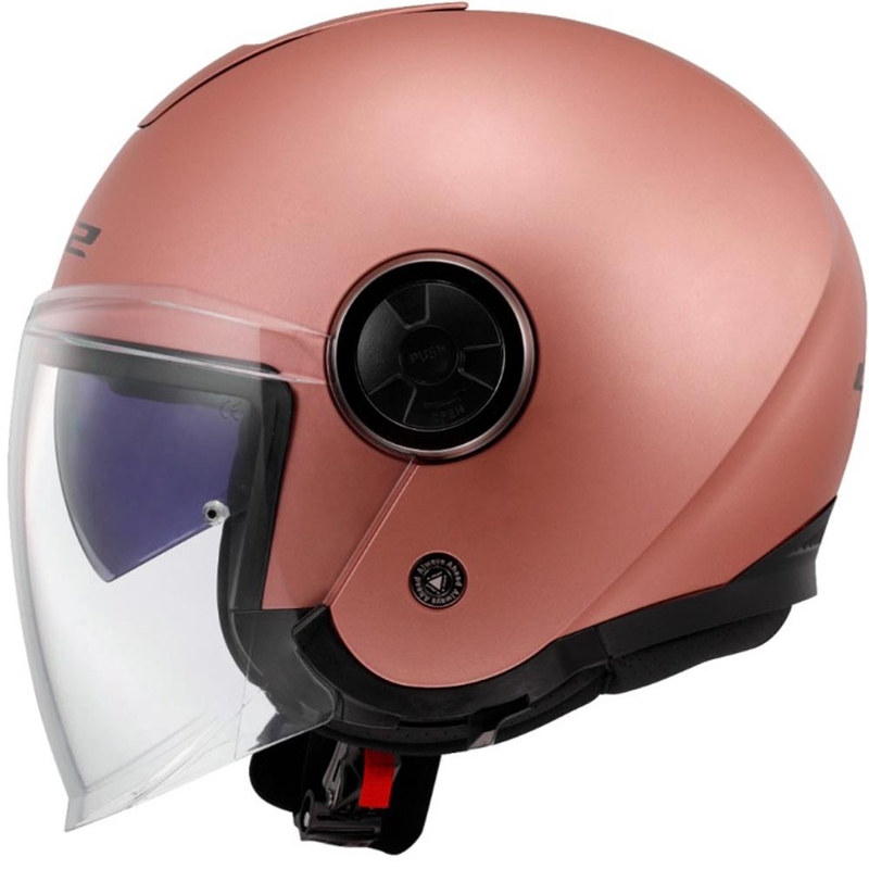 Cască de motocicletă deschisă LS2 OF620 Classy Solid, auriu-roz mat