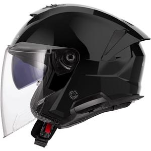 Cască de motocicletă deschisă LS2 OF618 Verso II Solid neagră lucioasă