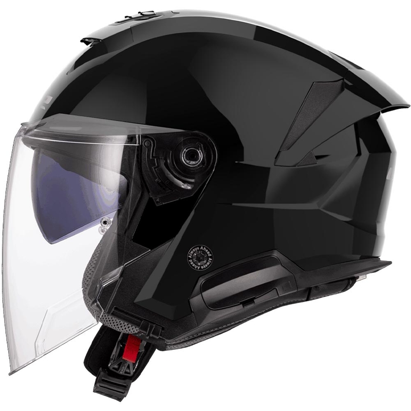 Cască de motocicletă deschisă LS2 OF618 Verso II Solid neagră lucioasă
