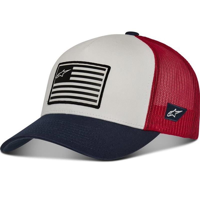 Alpinestars Flag Snap Hat albastru-roșu-albastru