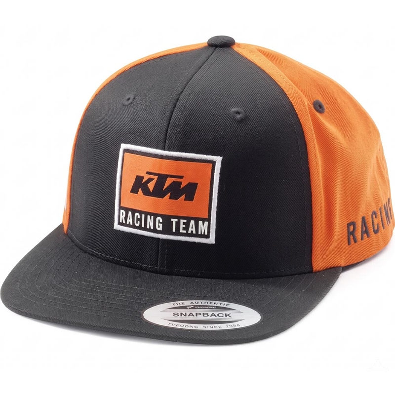 KTM Team Flat Cap OS negru-portocaliu