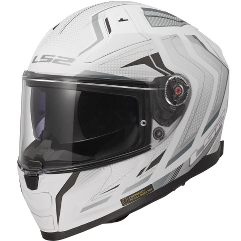 Cască integrală pentru motocicletă LS2 FF811 Vector II Alizer alb mat