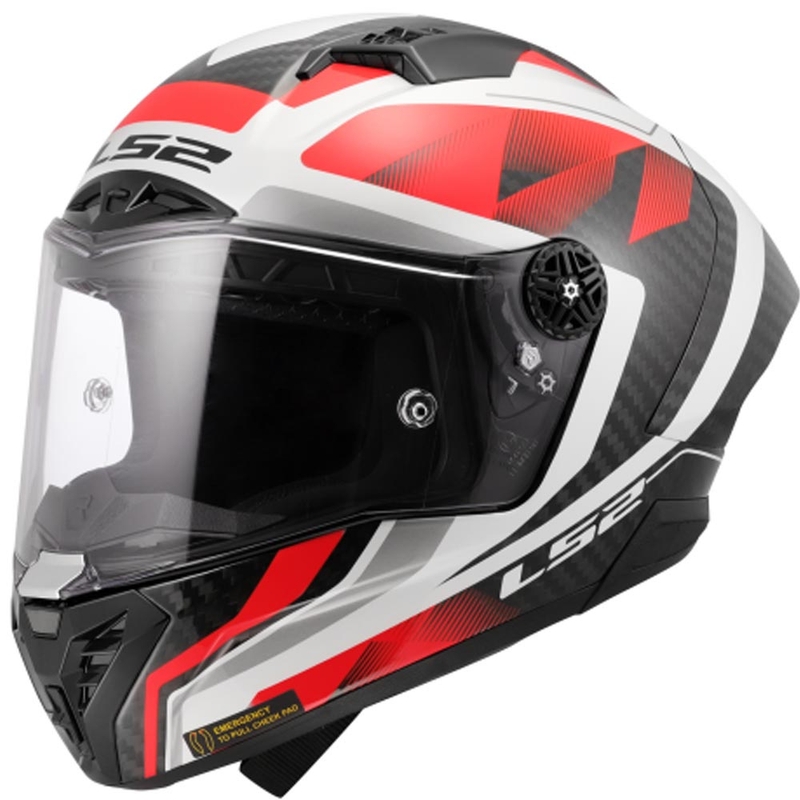 Cască integrală pentru motocicletă LS2 FF805 Thunder C GP Aero Raute alb-roșu
