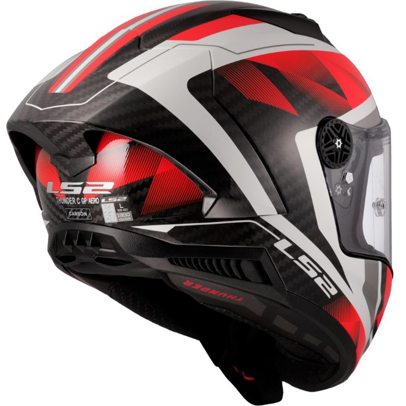 Cască integrală pentru motocicletă LS2 FF805 Thunder C GP Aero Raute alb-roșu