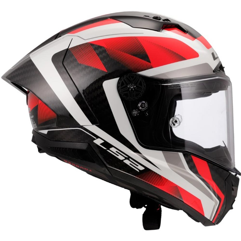 Cască integrală pentru motocicletă LS2 FF805 Thunder C GP Aero Raute alb-roșu