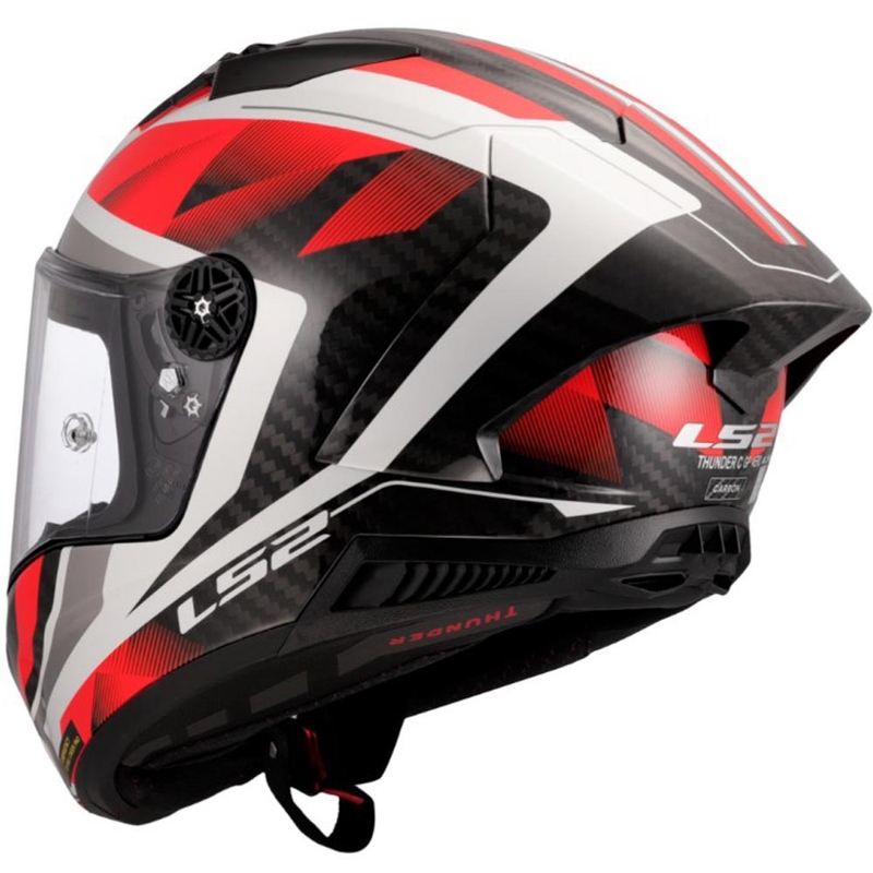 Cască integrală pentru motocicletă LS2 FF805 Thunder C GP Aero Raute alb-roșu