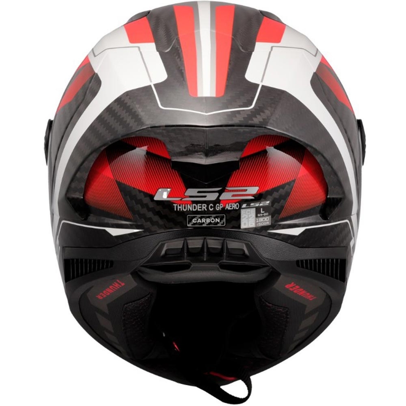 Cască integrală pentru motocicletă LS2 FF805 Thunder C GP Aero Raute alb-roșu