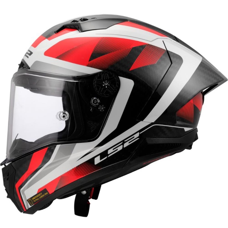 Cască integrală pentru motocicletă LS2 FF805 Thunder C GP Aero Raute alb-roșu