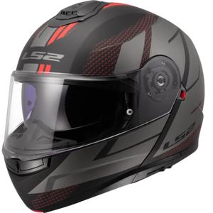 Cască de motocicletă pliabilă LS2 FF908 Strobe II Code negru-gri