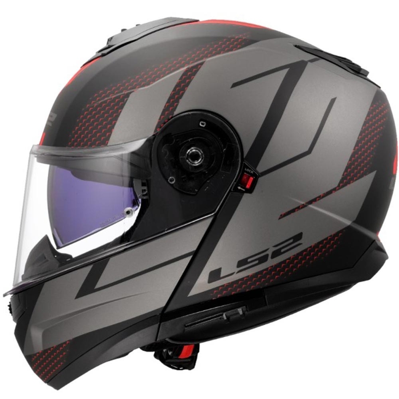 Cască de motocicletă pliabilă LS2 FF908 Strobe II Code negru-gri