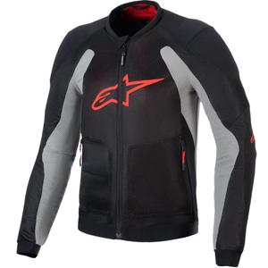 Jachetă moto Alpinestars TROOP-AIR PRO negru-gri deschis-roșu