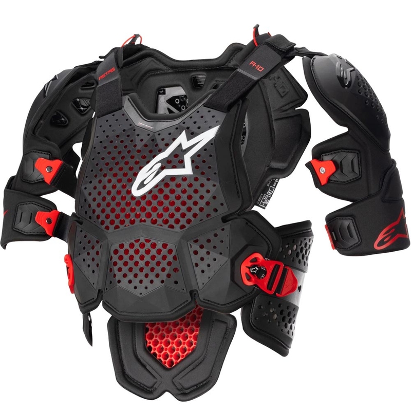 Protecție de corp Alpinestars A-10 2 negru-antracit-roșu