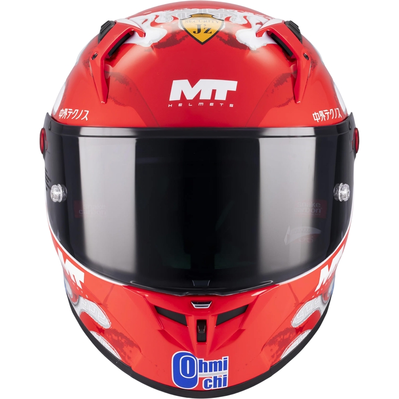 Cască integrală pentru motocicletă KRE + S Yamanaka A5 roșu-alb