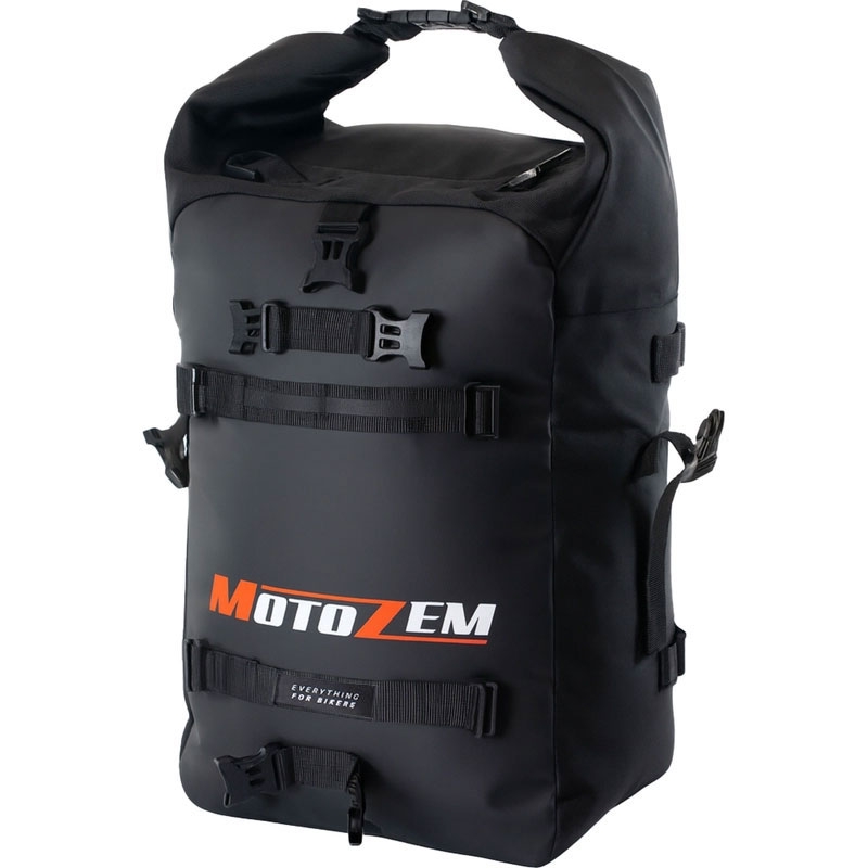 Geantă de motocicletă impermeabilă MotoZem DryBag neagră 27,5 l