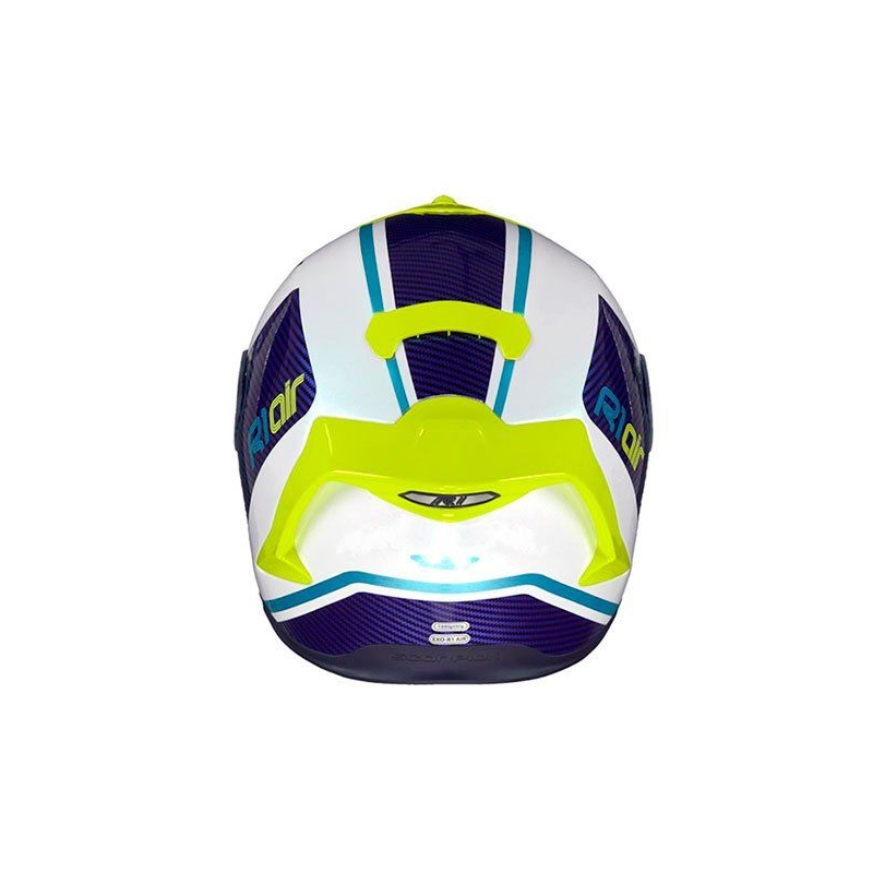 Cască integrală Scorpion EXO-R1 Air Corpus alb-albastru-galben lichidare