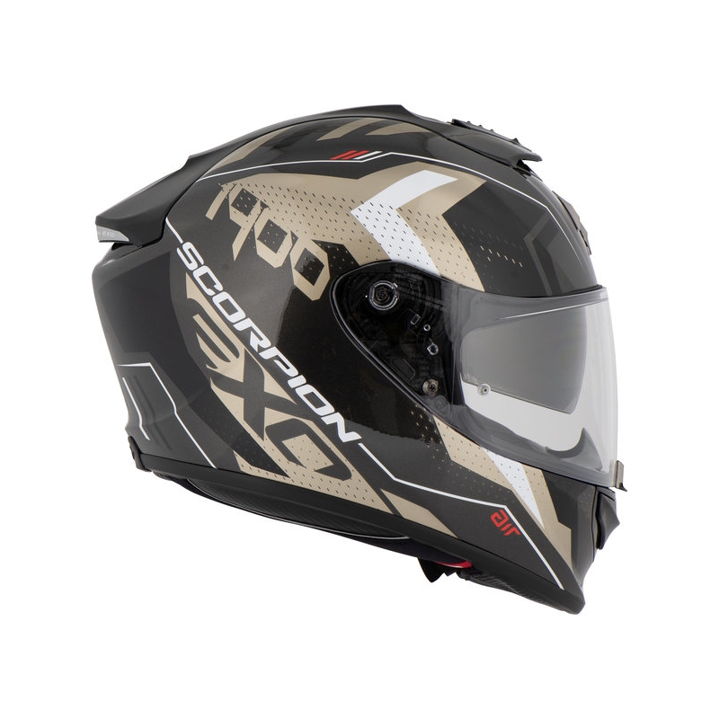 Integral Motociclete Casca Scorpion Exo-1400 Air T-shirt negru-aur lichidare