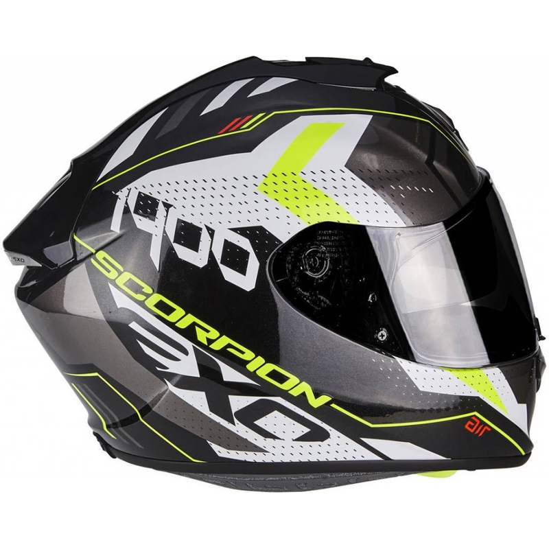 Casca de motocicletă integrală Scorpion Exo-1400 Air T-shirt negru-fluo galben lichidare