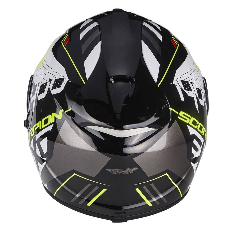 Casca de motocicletă integrală Scorpion Exo-1400 Air T-shirt negru-fluo galben lichidare