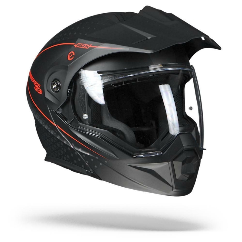 Cască de enduro Scorpion ADX-1 Horizon negru-roșu-fluo