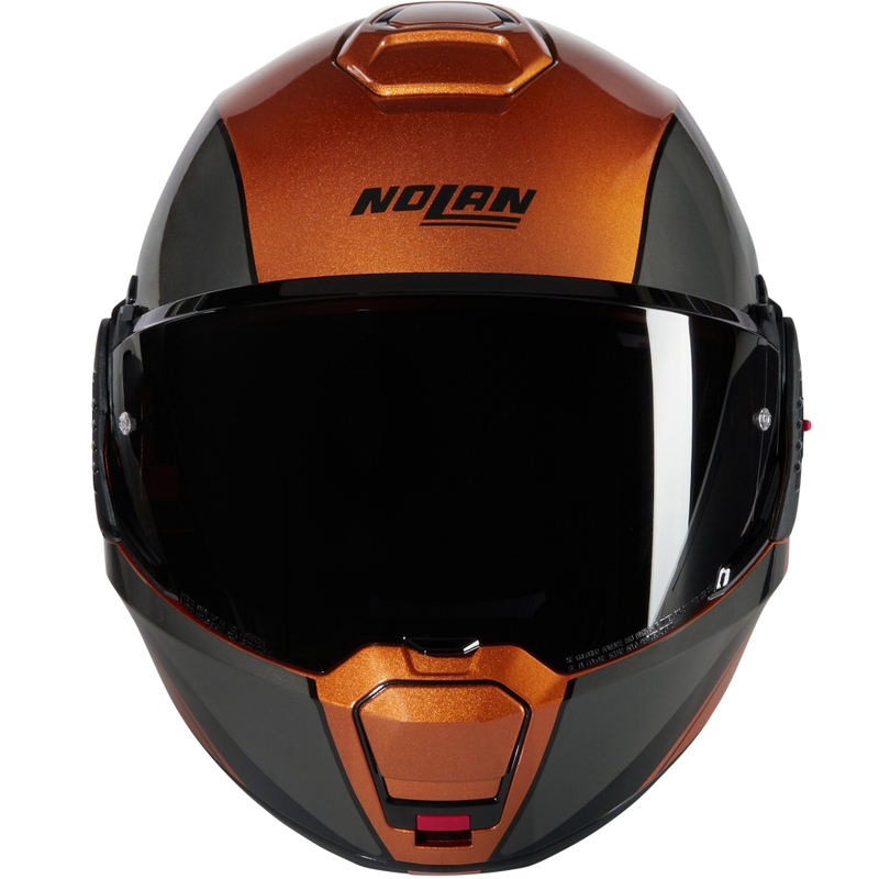 Cască de motocicletă pliabilă Nolan N120-1 Verniciatura Speciale N-COM 343 ocru-negru lucios
