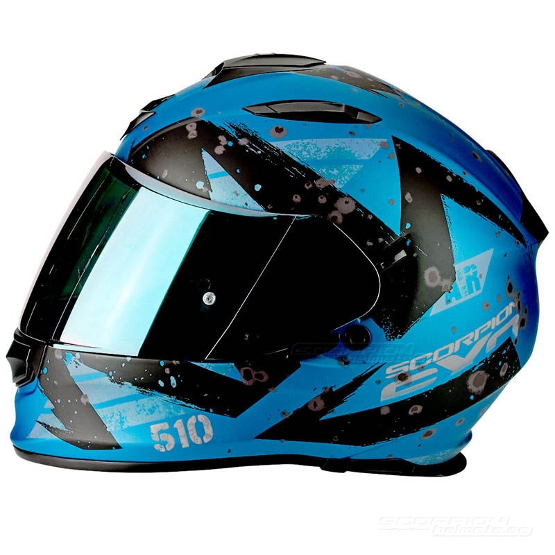 Cască integrală pentru motociclete Scorpion EXO-510 Air Marcus albastru mat-negru
